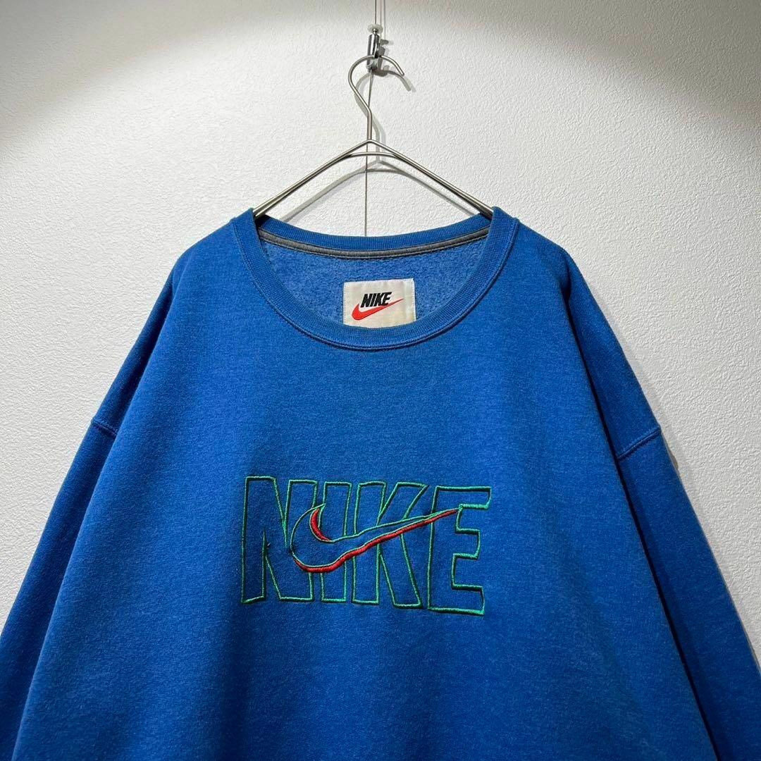 NIKE - 【希少】90s NIKE 銀タグ スウォッシュ 胸ロゴスウェット NIKE - 【希少】90s NIKE 銀タグ スウォッシュ 胸ロゴスウェット