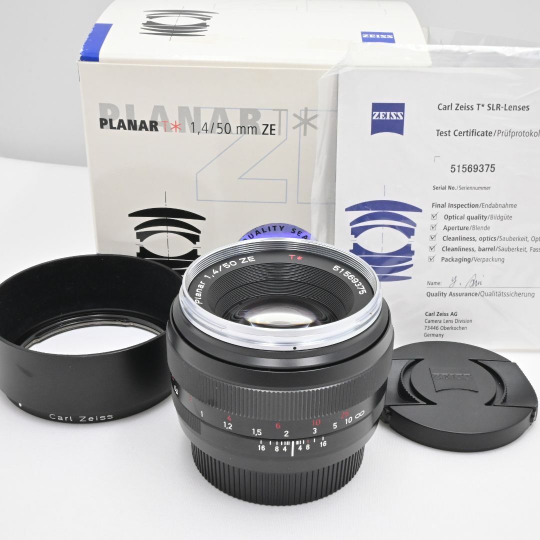 美品★Carl Zeiss Planar T*1.4/50 ZE (キャノンEF