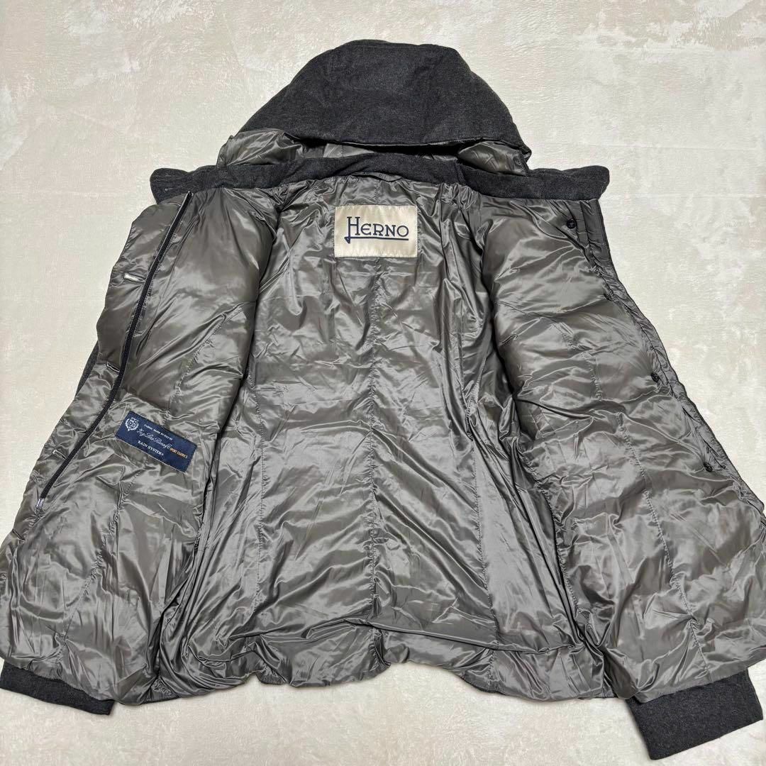 希少 HERNO ヘルノ ダウン グレーXL カシミヤ ロロピアーナ生地 希少 HERNO ヘルノ ダウン グレーXL カシミヤ ロロピアーナ生地