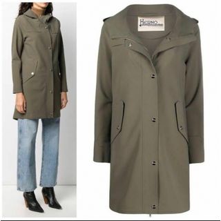 HERNO - 【美品】HERNO/ヘルノ フーデッド ショート コート 春 HERNO - 【美品】HERNO/ヘルノ フーデッド ショート コート 春