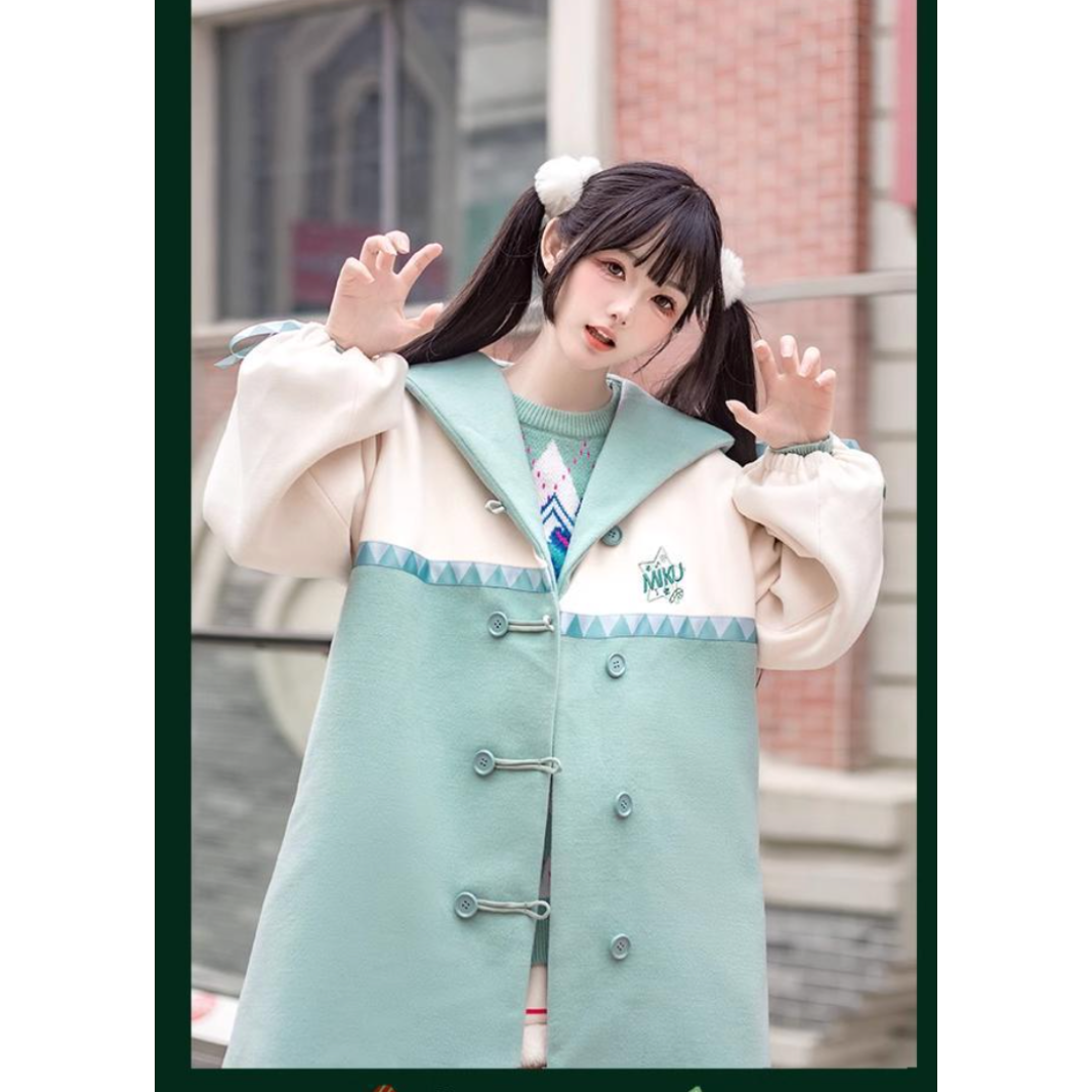 海外正規品 初音ミク×天羽川 公式コラボ服 コート(Mサイズ) 概念 海外正規品 初音ミク×天羽川 公式コラボ服 コート(Mサイズ) 概念
