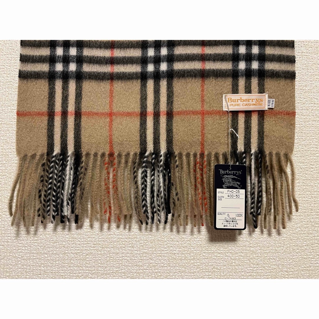 BURBERRY - BURBERRY バーバリー マフラー カシミア100% タグ BURBERRY - BURBERRY バーバリー マフラー カシミア100% タグ