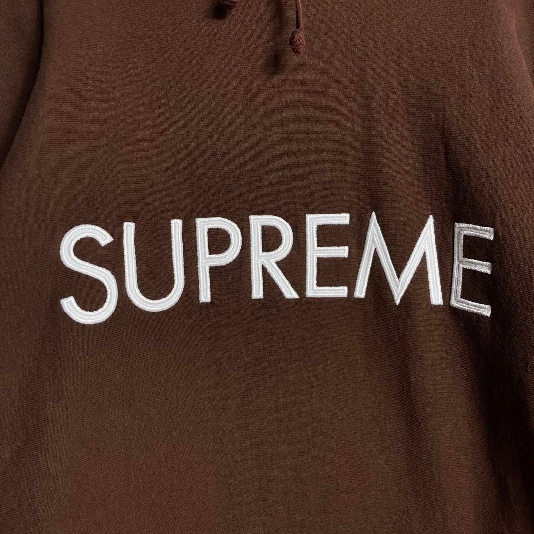 Supreme - 【美品】シュプリーム ビッグロゴ 刺繍ロゴ入りプル Supreme - 【美品】シュプリーム ビッグロゴ 刺繍ロゴ入りプル
