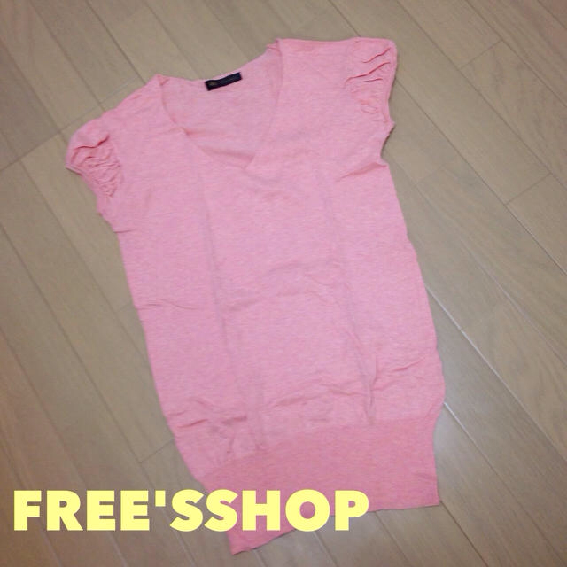FREE'S SHOP(フリーズショップ)のFREE'SSHOPピンクニット♡ レディースのトップス(Tシャツ(半袖/袖なし))の商品写真