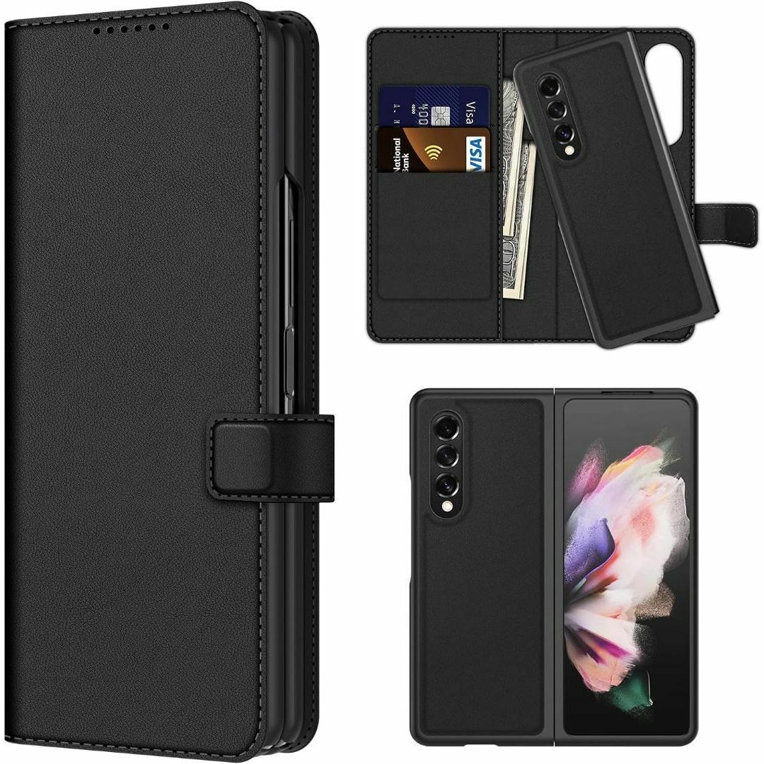 Samsung Galaxy z fold 3専用ケース 手帳型カバー 高級PU スマホ/家電/カメラのスマホアクセサリー(Androidケース)の商品写真