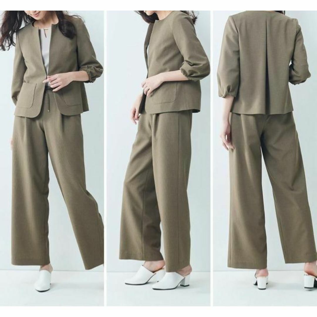 新品☆LL♪カーキ系♪うすかる♪おしゃれセットアップ 新品☆LL♪カーキ系♪うすかる♪おしゃれセットアップ