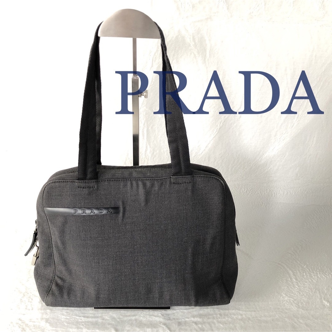 PRADA - プラダ PRADA プラダスポーツ ハンドバッグ グレー 男女 PRADA - プラダ PRADA プラダスポーツ ハンドバッグ グレー 男女