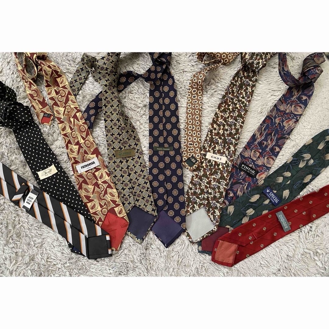 シルクネクタイ10本セット メンズのファッション小物(ネクタイ)の商品写真