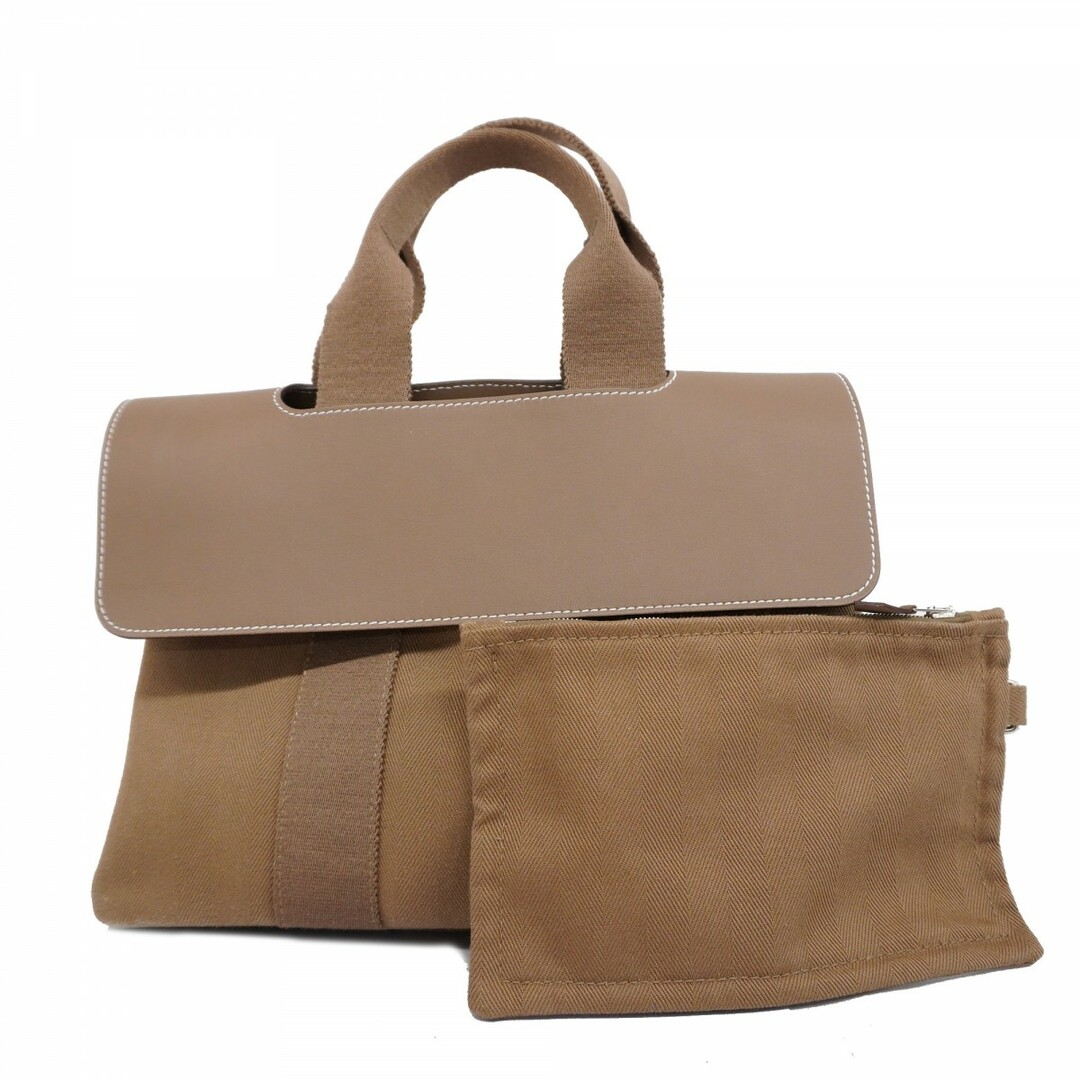 HERMES - 【4uc4177】エルメス ハンドバッグ ヴァルパラインPM トワルシェブロン エトゥープ シルバー金具【中古】レディース