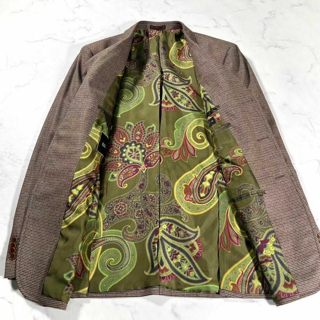 試着のみ】ETRO エトロ 千鳥柄 ペイズリー 段返り3Bテーラード 試着のみ】ETRO エトロ 千鳥柄 ペイズリー 段返り3Bテーラード