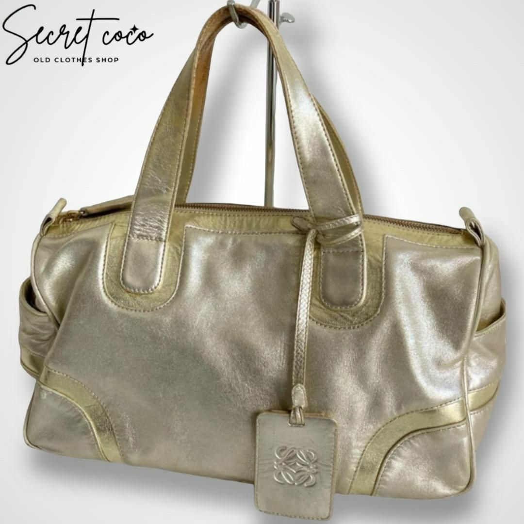 人気❤ LOEWE ロエベ ロゴ型押し シンプルレザーハンドバッグ 人気❤ LOEWE ロエベ ロゴ型押し シンプルレザーハンドバッグ