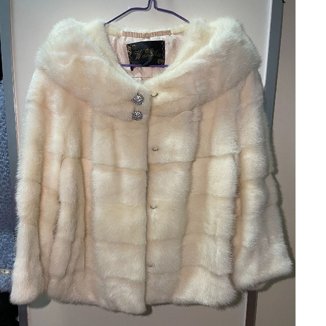 リアルミンクファー/MINKショートコートジャケットポンチョ Mサイズ リアルミンクファー/MINKショートコートジャケットポンチョ Mサイズ