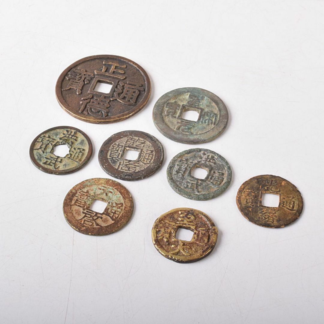 中国古銭　乾隆通宝　洪武通宝　正徳通宝など　硬貨8点まとめて　C　R8270