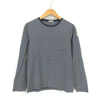 モンクレール(MONCLER)のモンクレール ボーダー ロング 長袖 ポケット Tシャツ カットソー S 紺(Tシャツ/カットソー(七分/長袖))