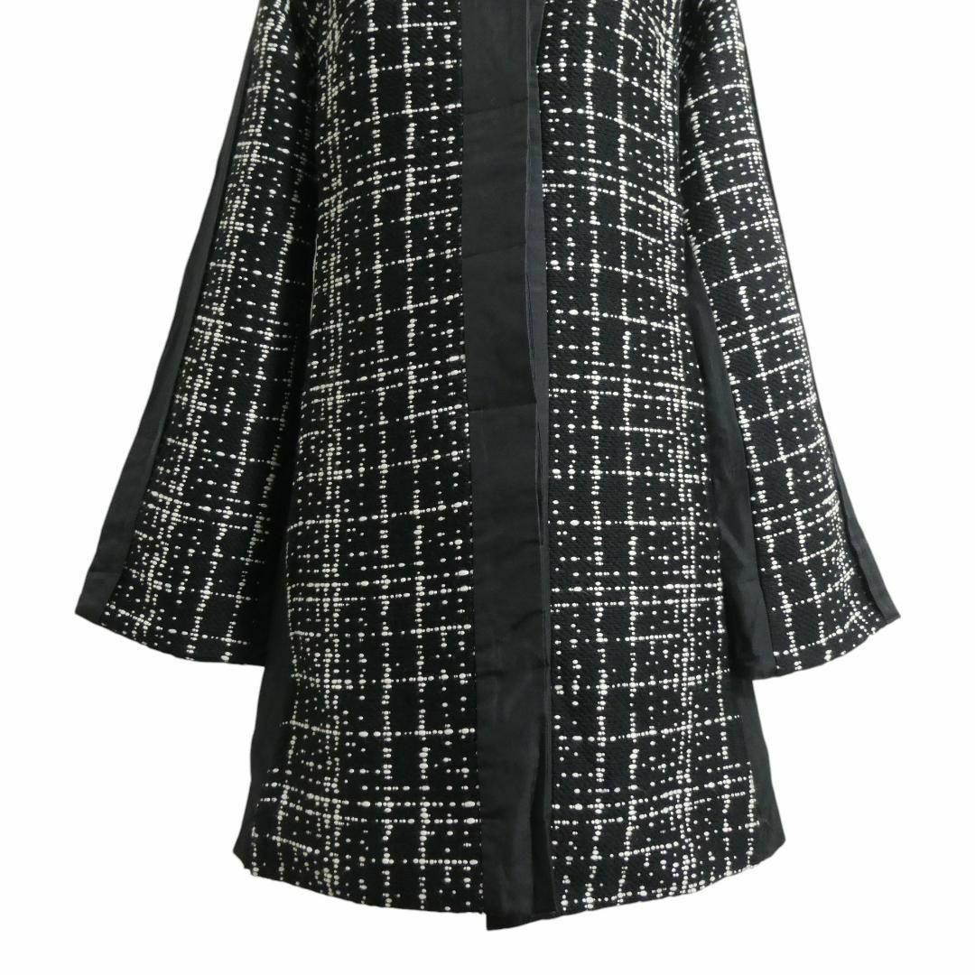 美品 CELINE トリオンフ ツイード 襟フリル 異素材切り替え 美品 CELINE トリオンフ ツイード 襟フリル 異素材切り替え