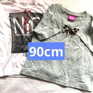 ２枚まとめ売り❤️ディズニー　ミニー　Tシャツ　90cm ベビー(ブラウス)