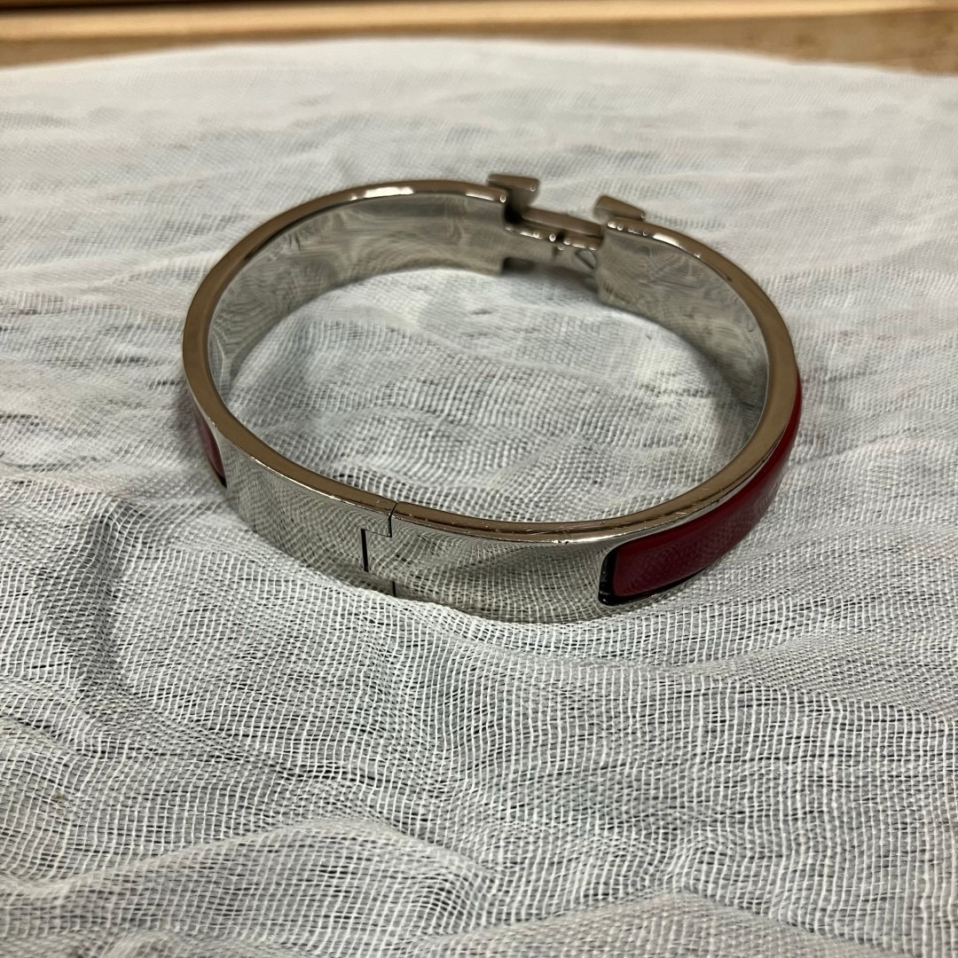 【激安通販 オンラインショップ】日用品 HERMES クイックH ステンレスバングル 【新春セール】エルメス - アクセサリー