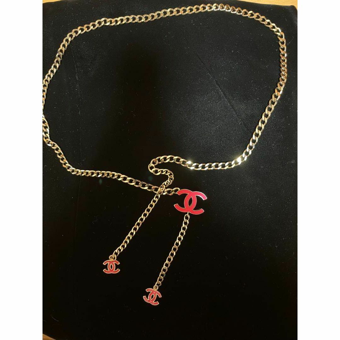 美品 CHANEL シャネル チェーンベルト ピンク 美品 CHANEL シャネル チェーンベルト ピンク