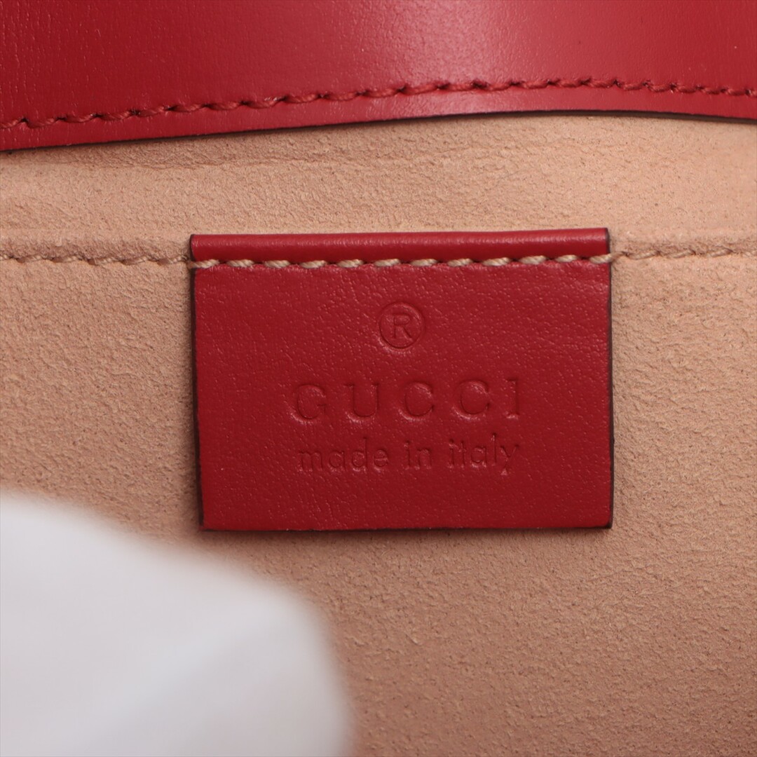 GUCCI(グッチ)のグッチ  レザー  レッド レディース ショルダーバッグ レディースのバッグ(ショルダーバッグ)の商品写真