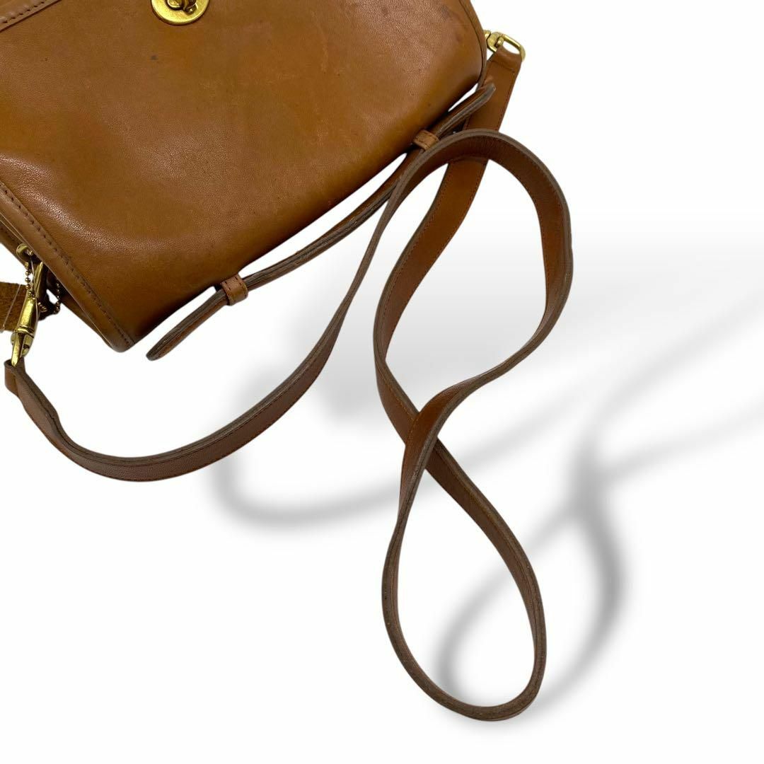 COACH - オールドコーチ　ハンドバッグ　2way レザー ブラウン ターンロック