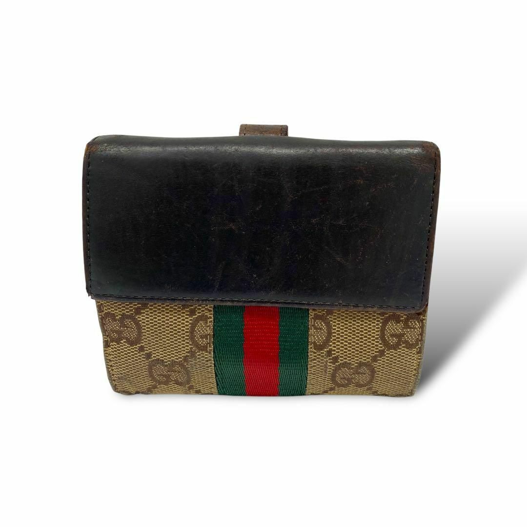 GUCCI グッチ 折り財布 シェリーライン ジャッキー GGキャンバス GUCCI グッチ 折り財布 シェリーライン ジャッキー GGキャンバス