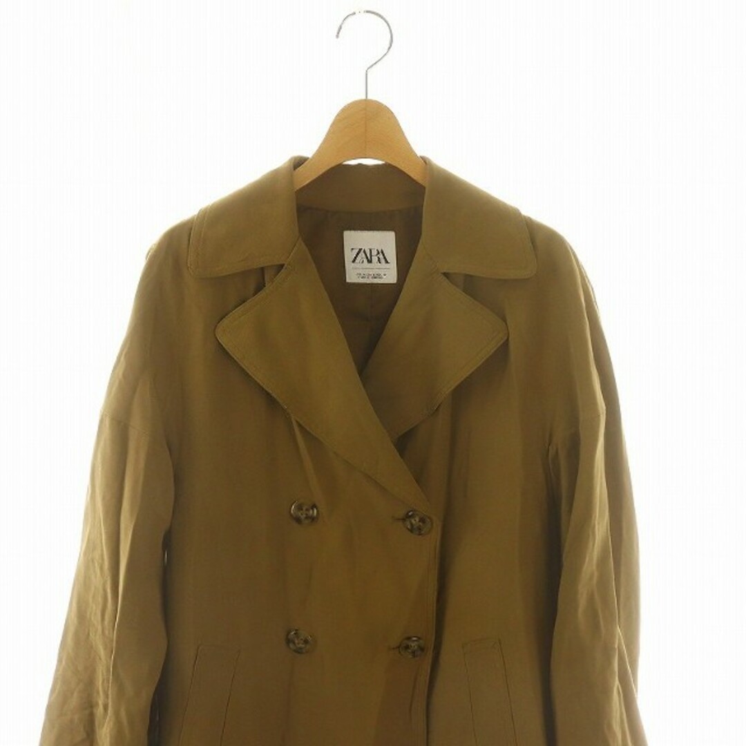ZARA - ザラ ZARA スプリングコート ロング ダブル M キャメル ZARA - ザラ ZARA スプリングコート ロング ダブル M キャメル