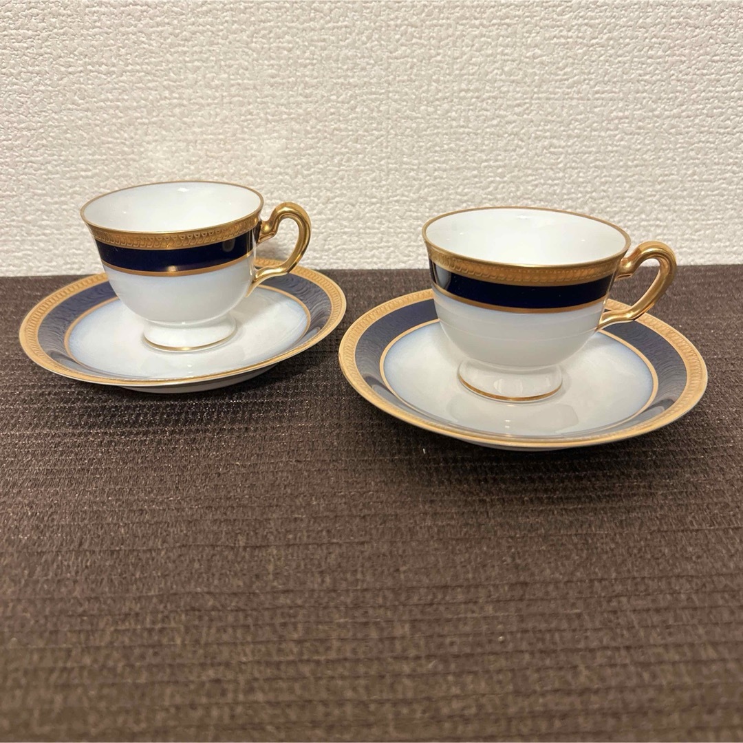 大倉陶園 瑠璃片葉金蝕 ロイヤルブルー デミタス カップ 大倉陶園 瑠璃片葉金蝕 ロイヤルブルー デミタス カップ