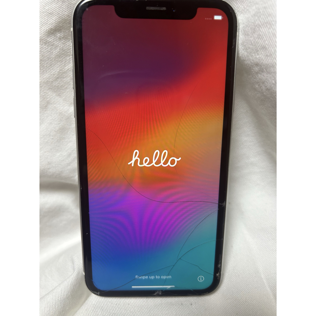Apple iPhone XR ホワイト 画面ひびあり Apple iPhone XR ホワイト 画面ひびあり
