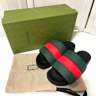 GUCCI - 未使用 GUCCI グッチ デッド ウェブ スライド サンダル GUCCI - 未使用 GUCCI グッチ デッド ウェブ スライド サンダル