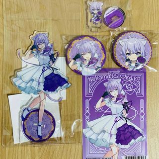 【メール便送料無料対応可】 hololive - 缶バッジ アクリルスタンド 猫又おかゆ 5点セット その他