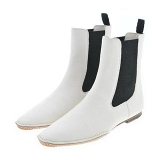 デプレ(DES PRES)のDES PRES デプレ ブーツ EU37(23.5cm位) 白x黒 【古着】【中古】(ブーツ)