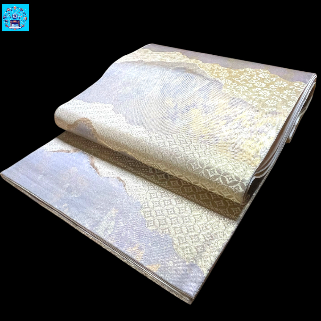 美品】 六通柄袋帯 有職文様 金糸箔 黒留袖 色留袖 訪問着 美品】 六通柄袋帯 有職文様 金糸箔 黒留袖 色留袖 訪問着