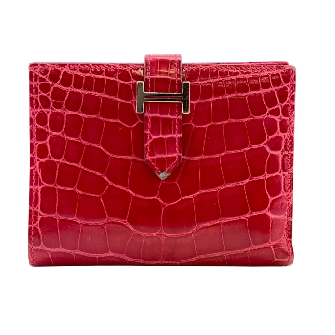 エルメス HERMES 二つ折り財布 アリゲーター ベアンコンパクト エルメス HERMES 二つ折り財布 アリゲーター ベアンコンパクト