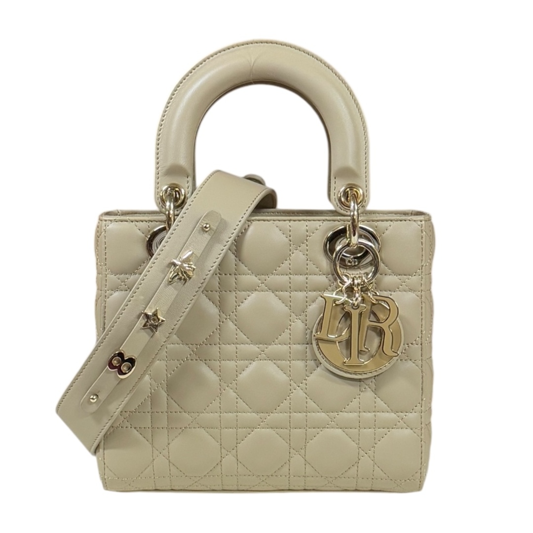 Dior - ディオール レディディオール スモール カナージュ ショルダーバッグ レザー M05380CEA.39U ベージュ レディース Dior  中古