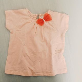 ザラキッズ(ZARA KIDS)のうに様専用＊zara baby ベビーピンク Tシャツ リボン(Ｔシャツ)