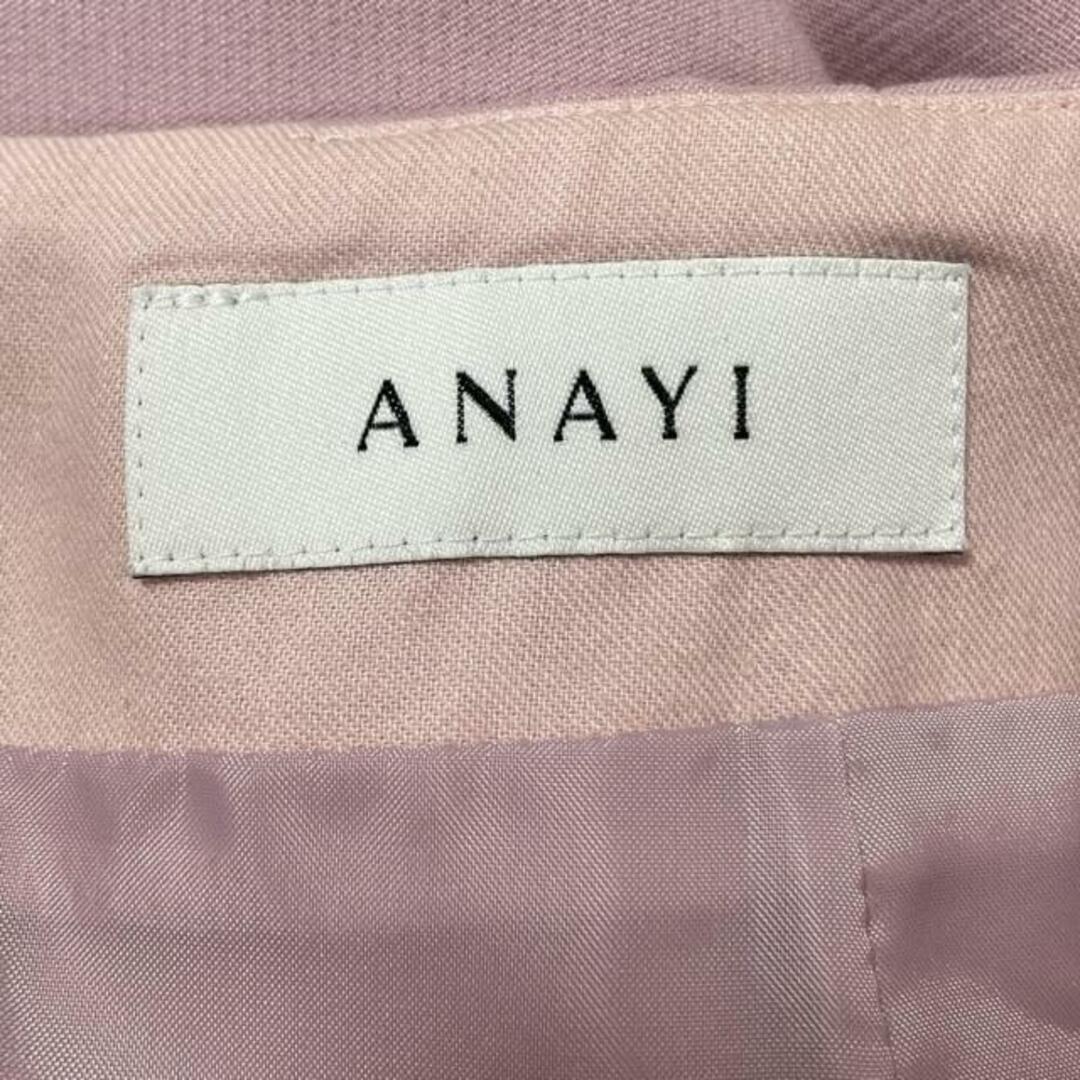 ANAYI(アナイ) スカート サイズ34 S レディース美品 - ピンク ひざ丈 ANAYI(アナイ) スカート サイズ34 S レディース美品 - ピンク ひざ丈