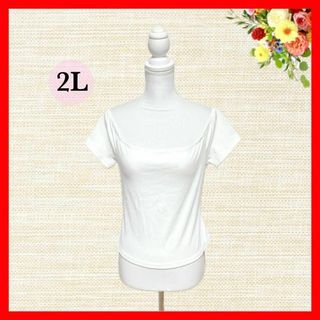 SHEIN BASICS トップス カットソー オフショルダー ストレッチ素材(ニット/セーター)