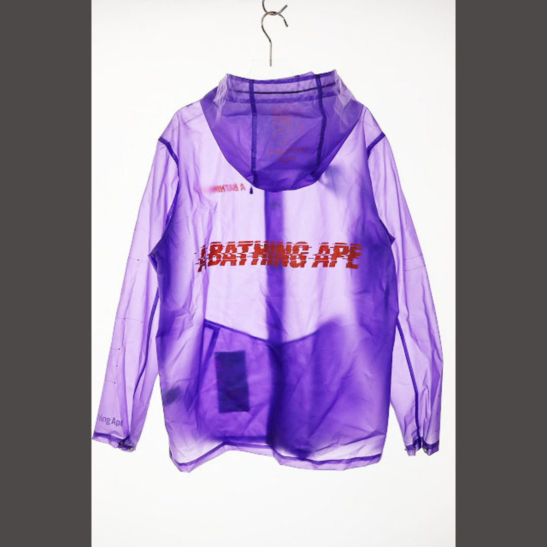 A BATHING APE エイプ レイン ジャケット ロゴ M 紫 A BATHING APE エイプ レイン ジャケット ロゴ M 紫