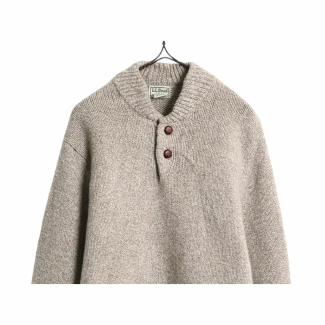 新着 00s エルエルビーン ニット ウール ラム ヘンリーネック 男性用