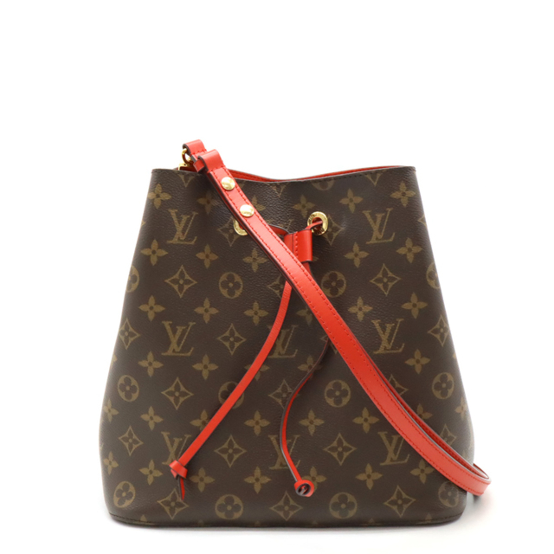 LOUIS VUITTON - LOUIS VUITTON ルイ ヴィトン モノグラム ネオノエ ショルダーバッグ セミショルダー ワンショルダー 巾着型 コクリコ レッド 赤 M44021