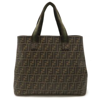 フェンディ(FENDI)のFENDI フェンディ ズッカ トートバッグ ショルダーバッグ 肩掛け PVC カーキブラウン ダークブラウン 7VA271(トートバッグ)
