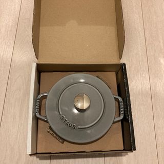 ストウブ(STAUB)の箱付き　STAUB 鋳鉄 WANABE S グレー 16cm 1.1リットル(鍋/フライパン)