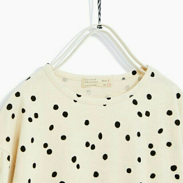 ZARA KIDS(ザラキッズ)の新品  ZARA  ドット柄ブラウス  110 キッズ/ベビー/マタニティのキッズ服女の子用(90cm~)(ブラウス)の商品写真