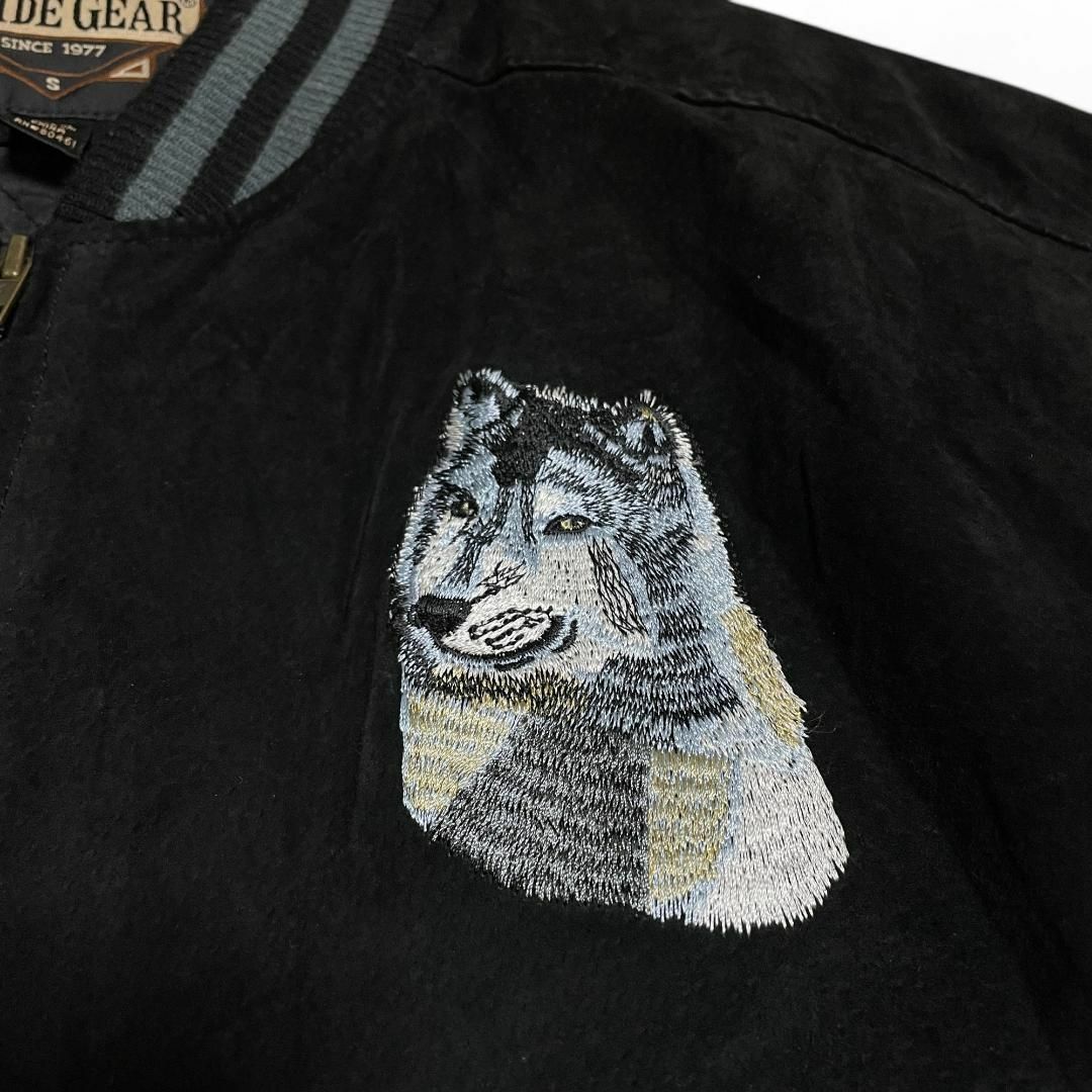 スタジャン古着刺繍黒ブラックxl本革本皮袖革袖レザーオーバー スタジャン古着刺繍黒ブラックxl本革本皮袖革袖レザーオーバー