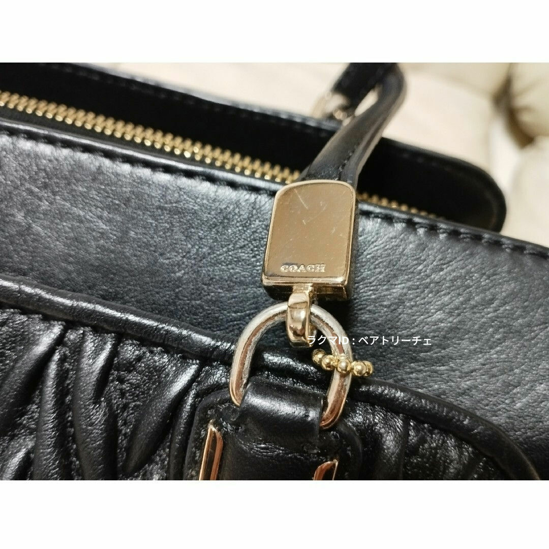 COACH コーチ トートバッグ レザー ブラック 就活、仕事にお勧め COACH コーチ トートバッグ レザー ブラック 就活、仕事にお勧め