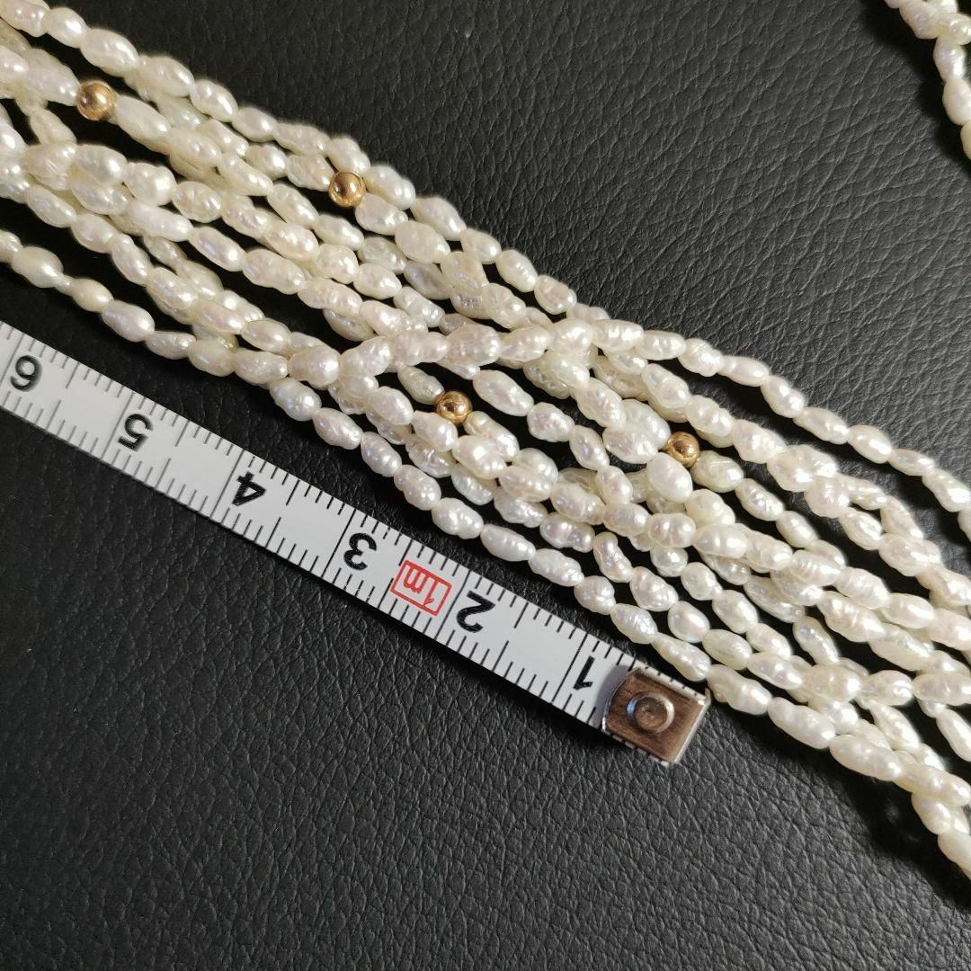 ひ155 超美品 本真珠 淡水パール 10連ロングネックレス ひ155 超美品 本真珠 淡水パール 10連ロングネックレス