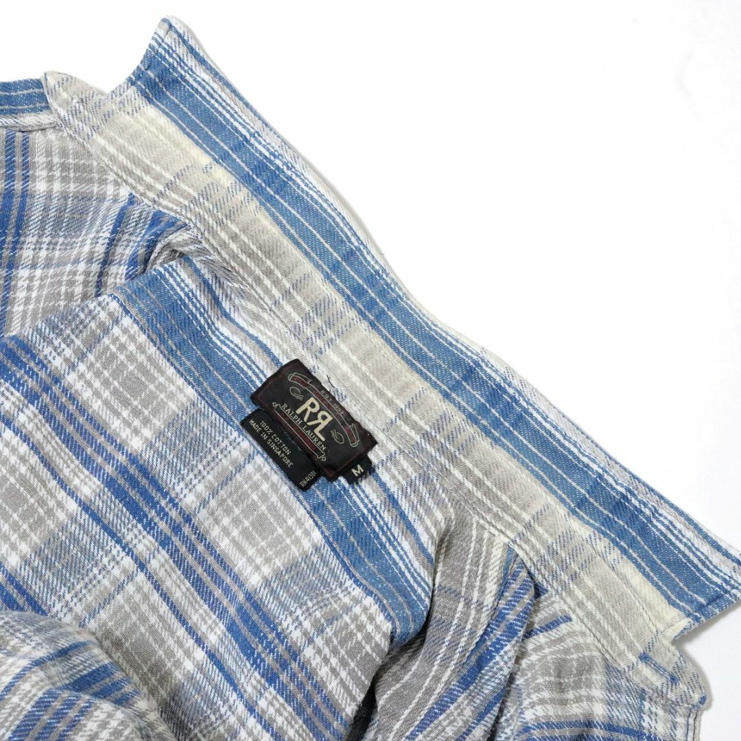 RRL - M 90's RRL 三ツ星 タグ チェック ネル シャツ ラルフ RRL - M 90's RRL 三ツ星 タグ チェック ネル シャツ ラルフ