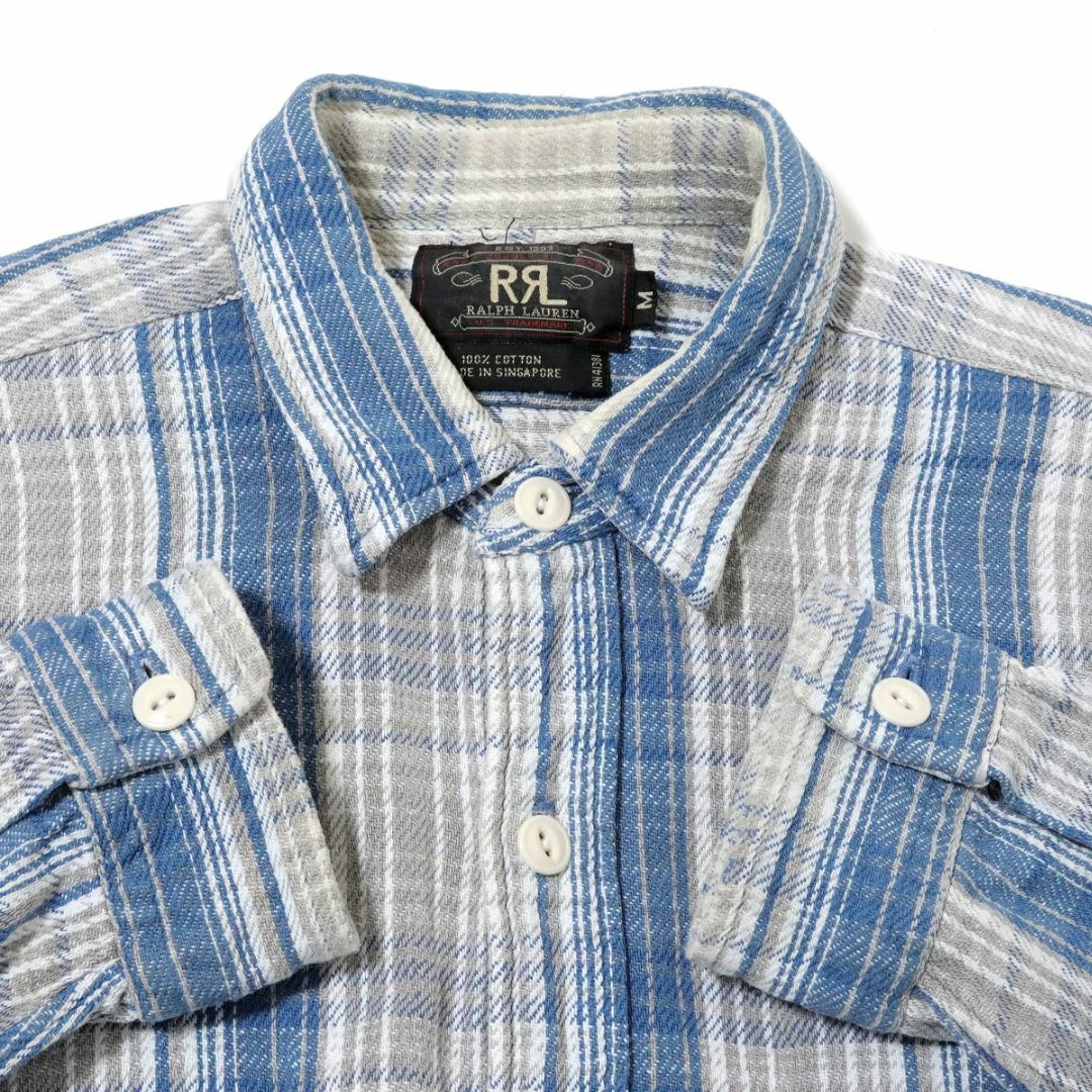 RRL - M 90's RRL 三ツ星 タグ チェック ネル シャツ ラルフ RRL - M 90's RRL 三ツ星 タグ チェック ネル シャツ ラルフ