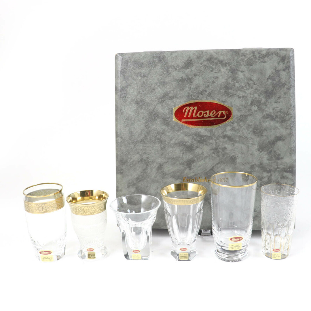 未使用品☆Moser モーゼル クリスタル ボヘミアガラス 6客セット 未使用品☆Moser モーゼル クリスタル ボヘミアガラス 6客セット