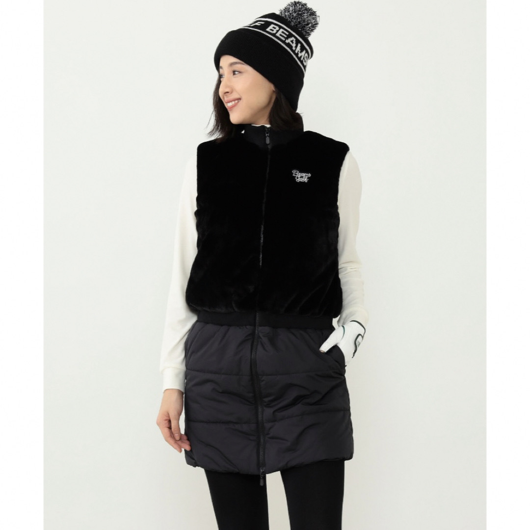 ビームスゴルフBEAMS GOLF 中綿ボア ワンピース ダウンワンピース M ビームスゴルフBEAMS GOLF 中綿ボア ワンピース ダウンワンピース M